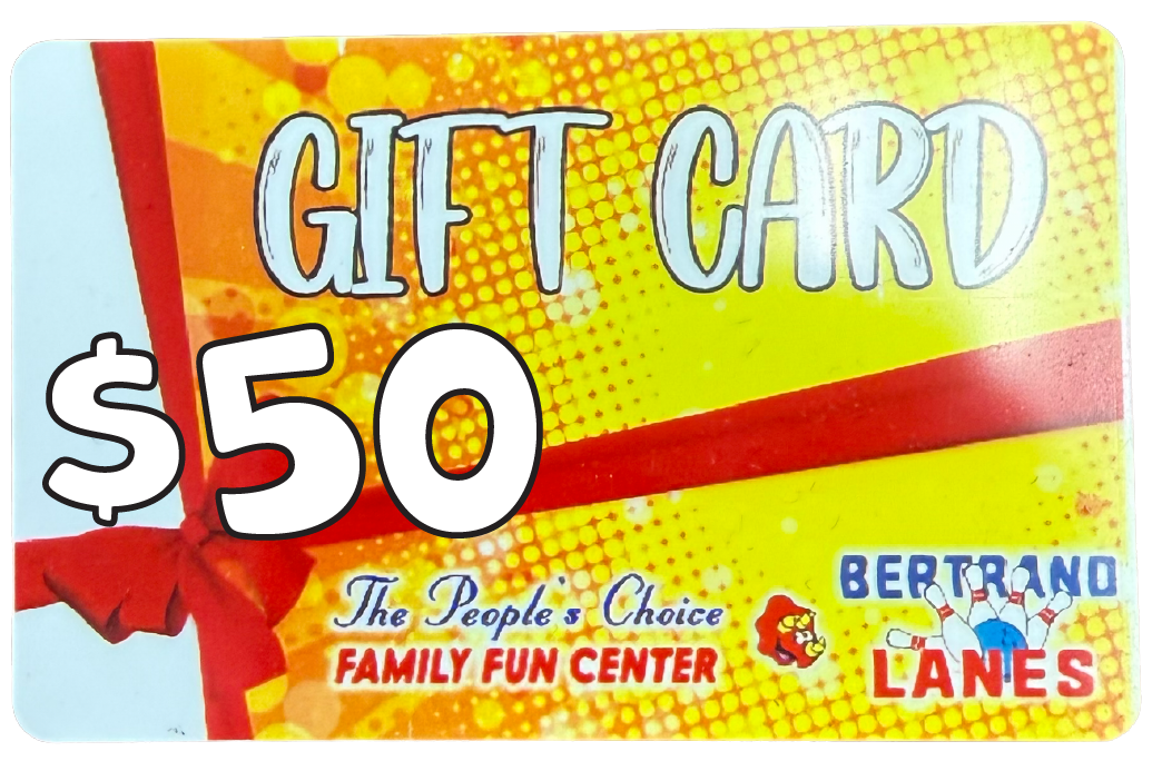 $50 Bertrand Lanes gift card with any 2-hour party